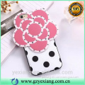 Mobile phone accessories bling diamond soft 3d camelia flower case silicon mobile phone case for iphone 6s back case cover